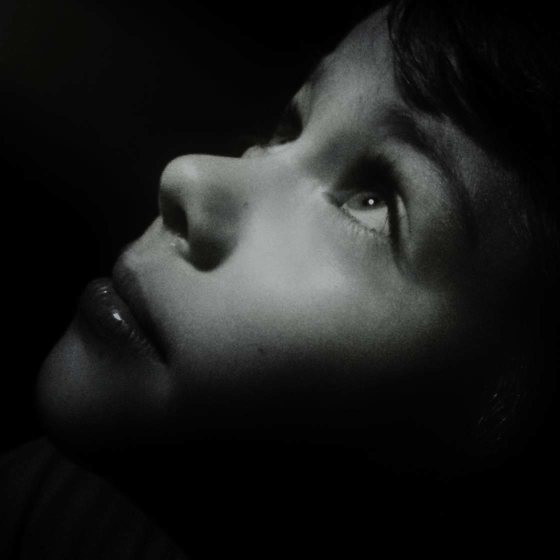 dramatic black white portrait