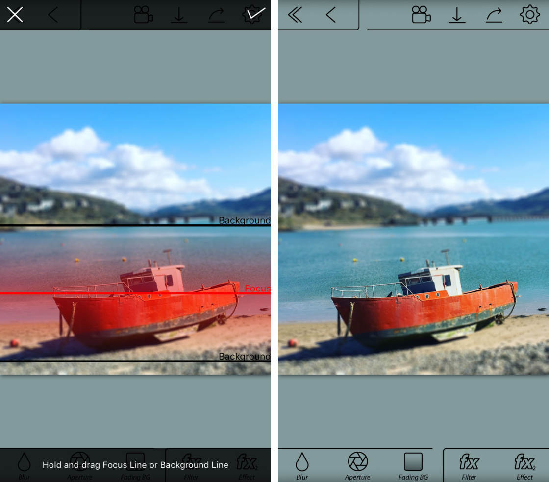 focus on one object and blur background photo editor