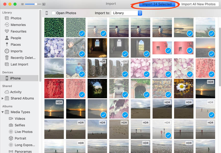 how to import live photos to mac