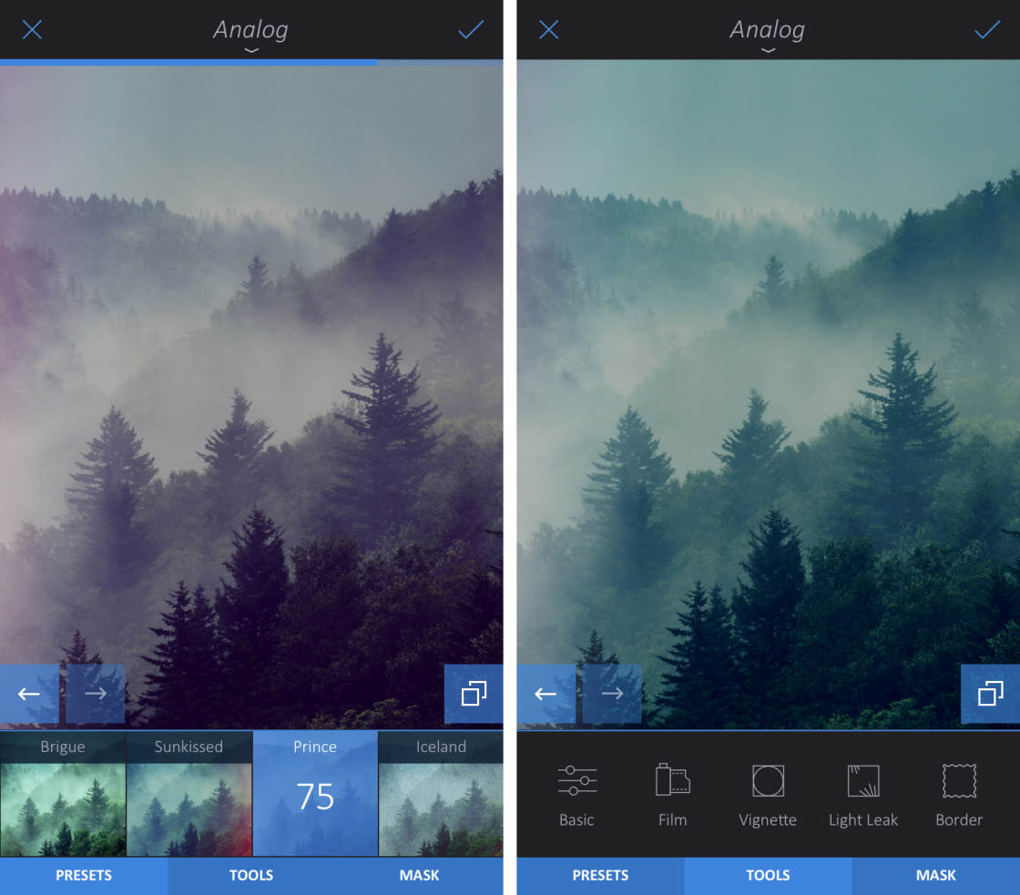 free filters for photos app