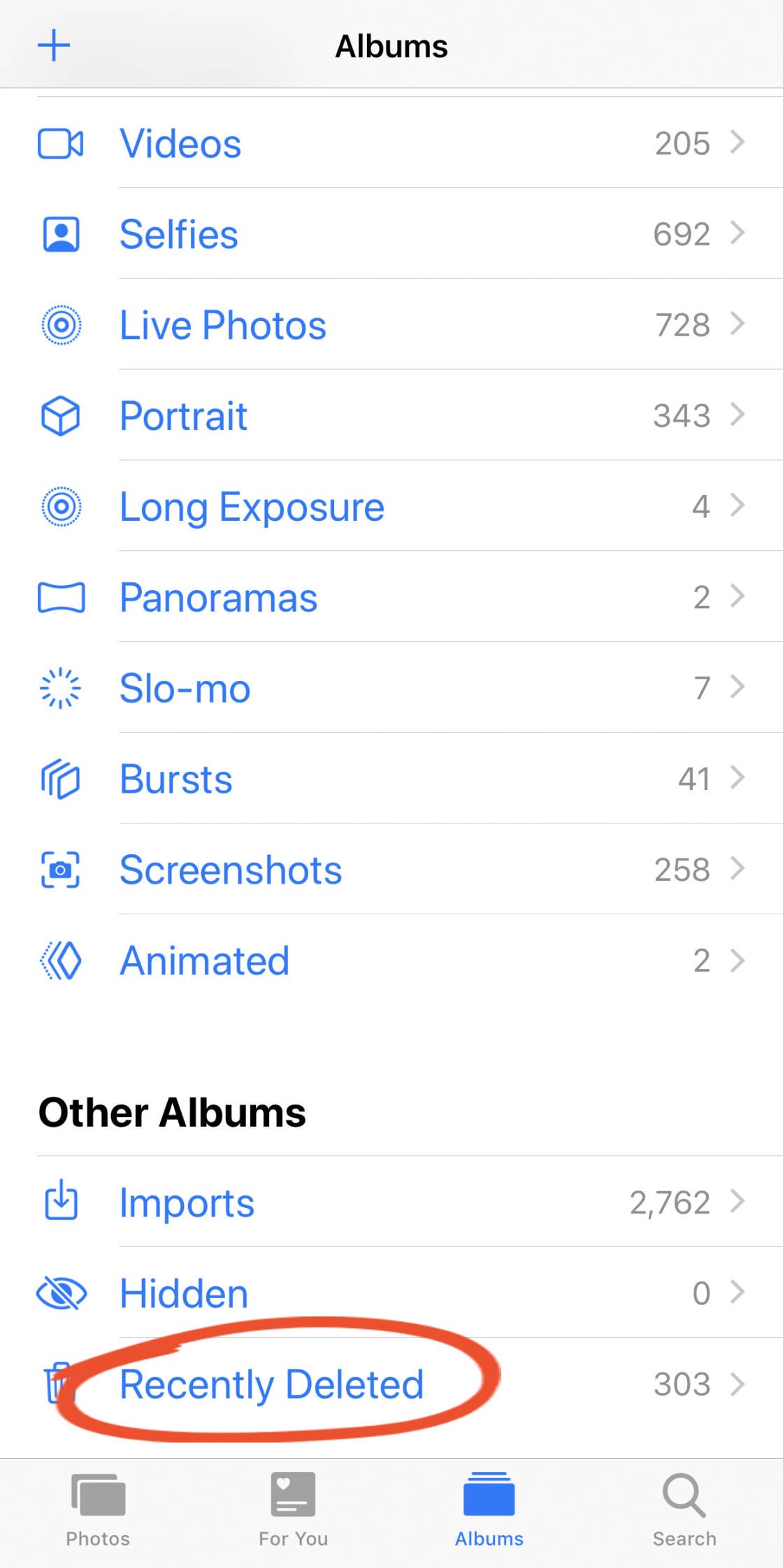 iPhone Photo Albums no script