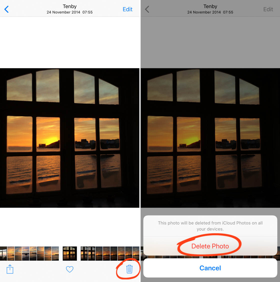 iPhone Fotoalbums geen script