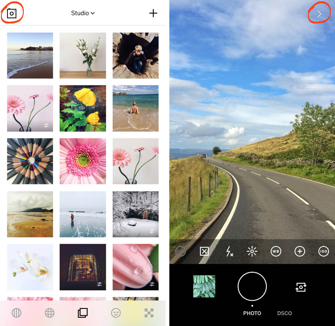 how to work vsco app