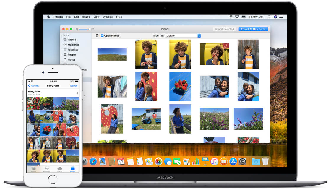 photos not importing from iphone x to macbook