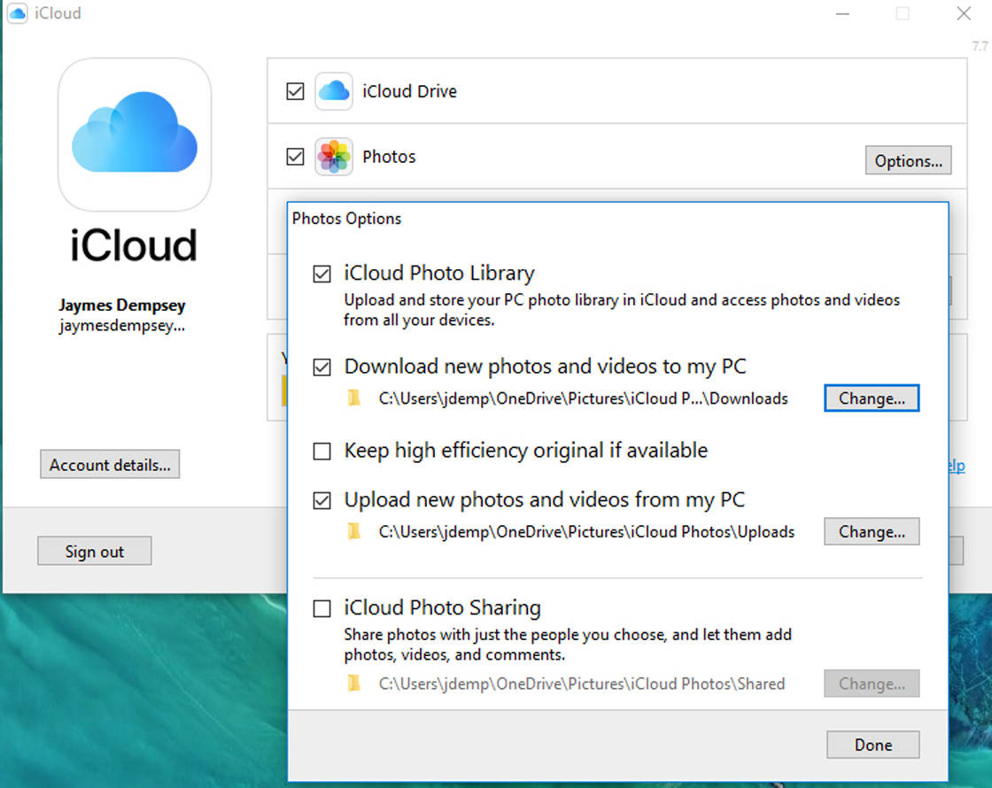 how to see my icloud photos on pc