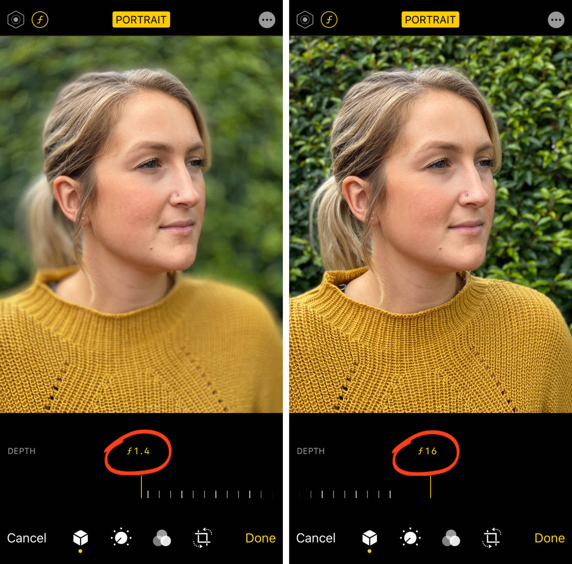how can i blur background of photo on iphone