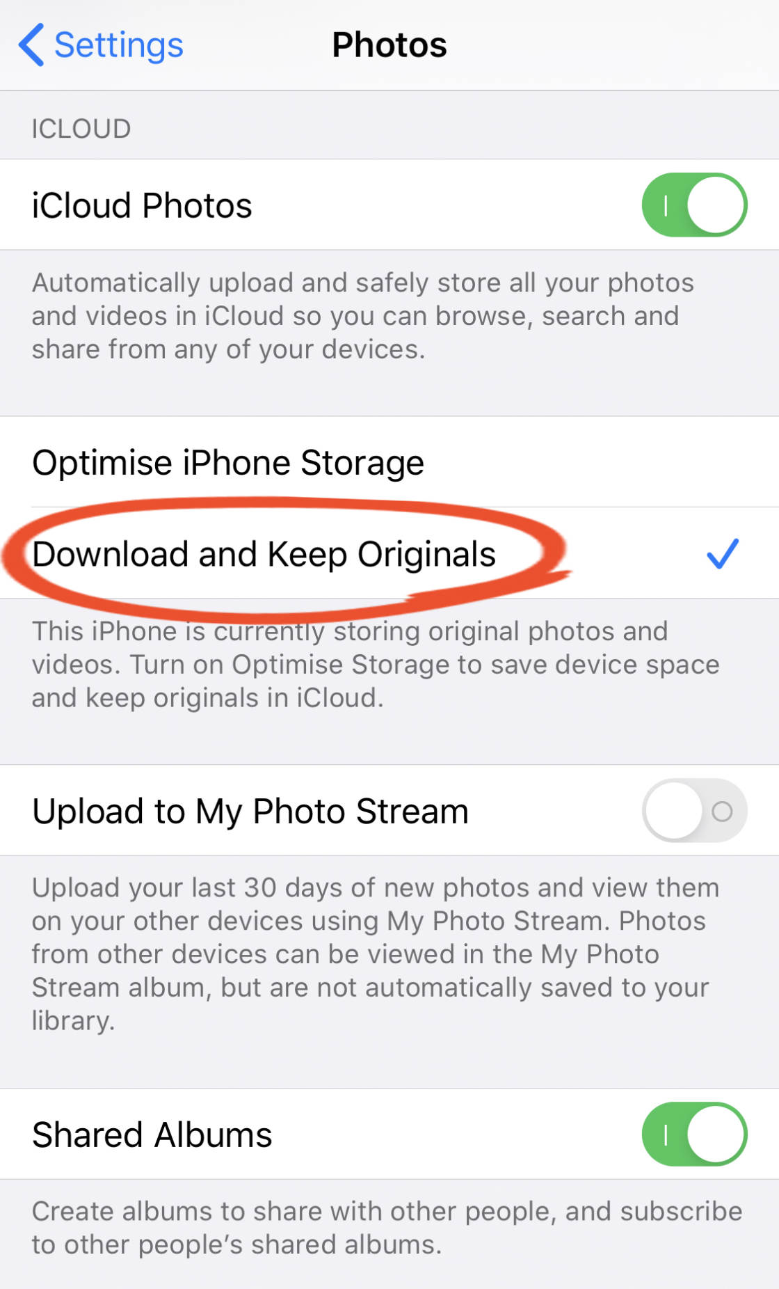 how to get pictures from icloud on to an iphone 7