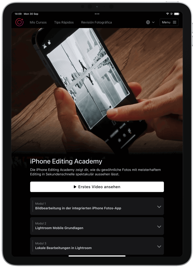 Course Portal iPad