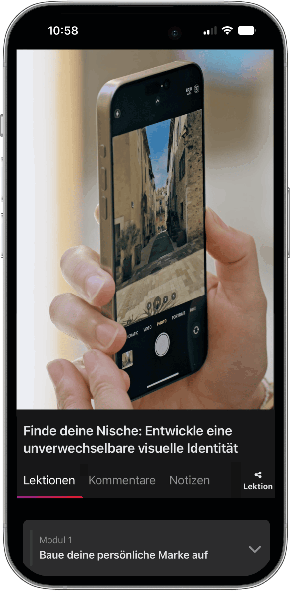 Course Portal iPhone
