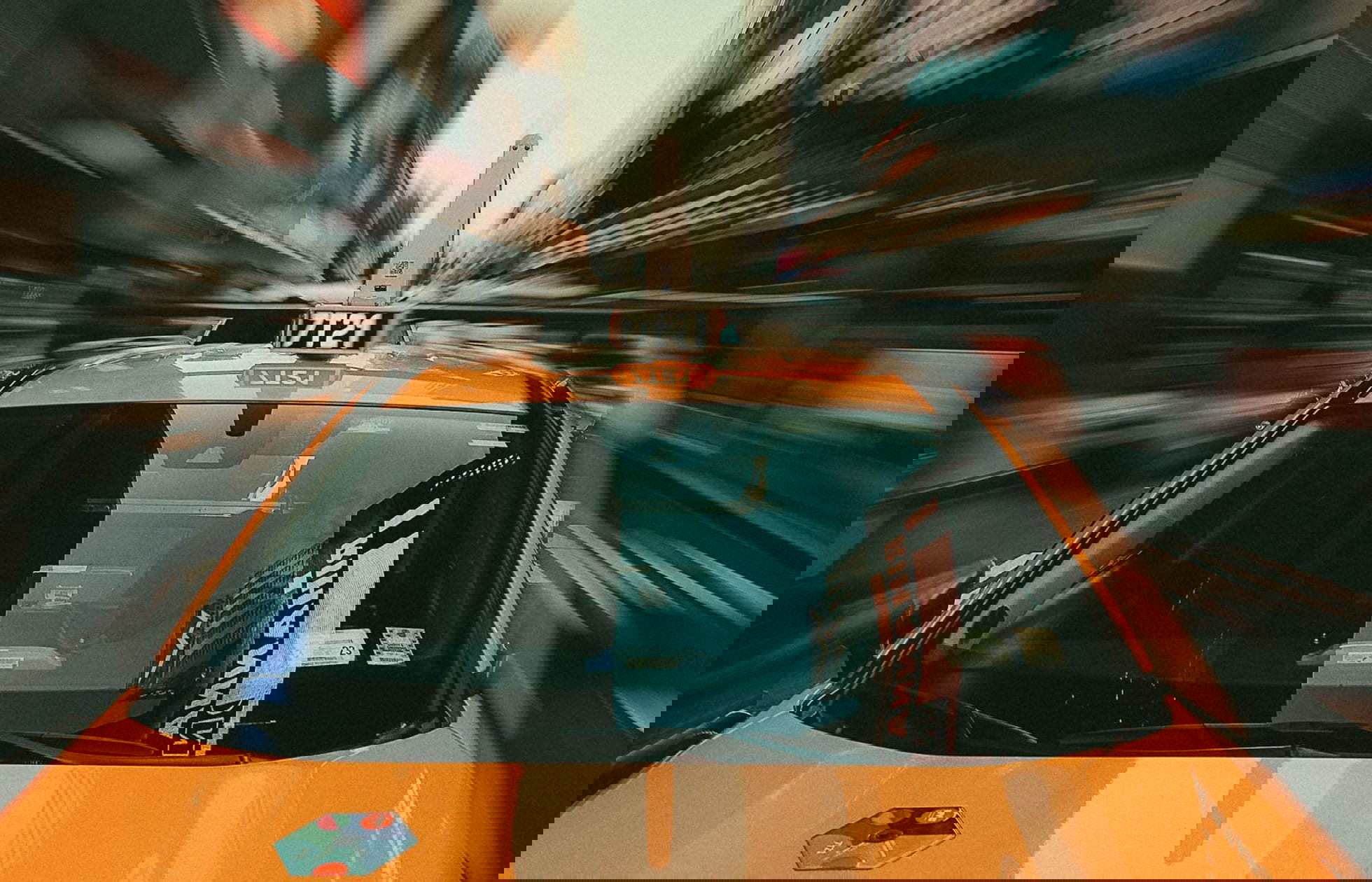 taxi blurred