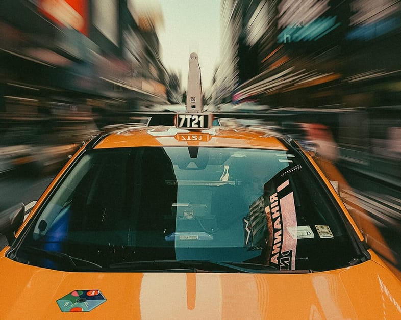 taxi blurred