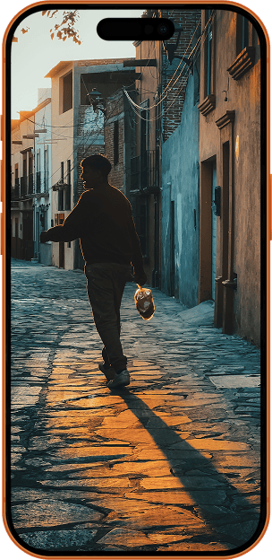 person long shadow