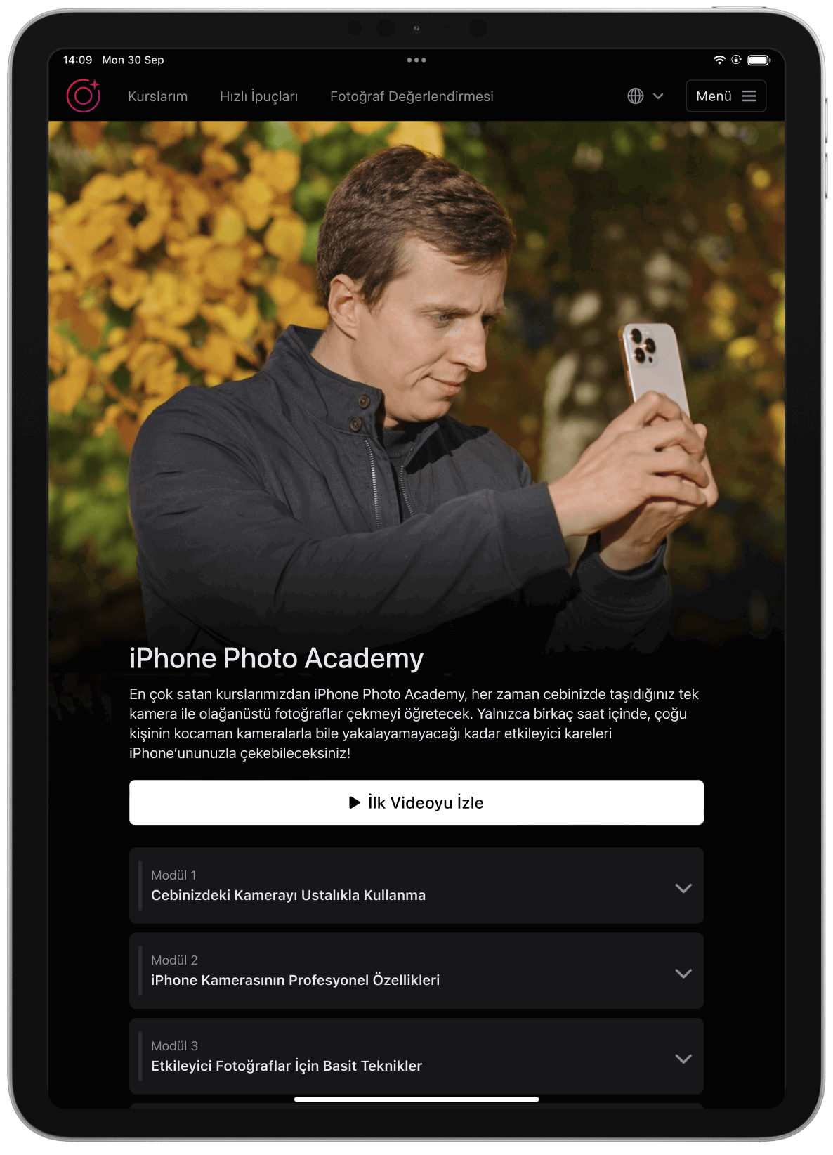 Course Portal iPad