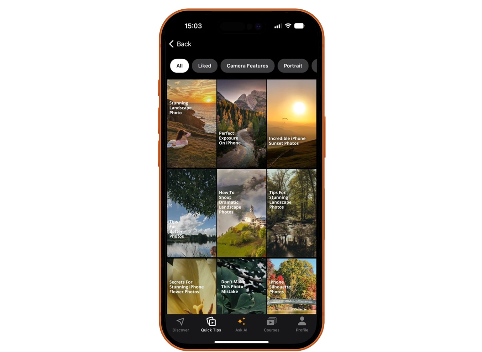 CamGuru Quick Tips screenshot on iPhone