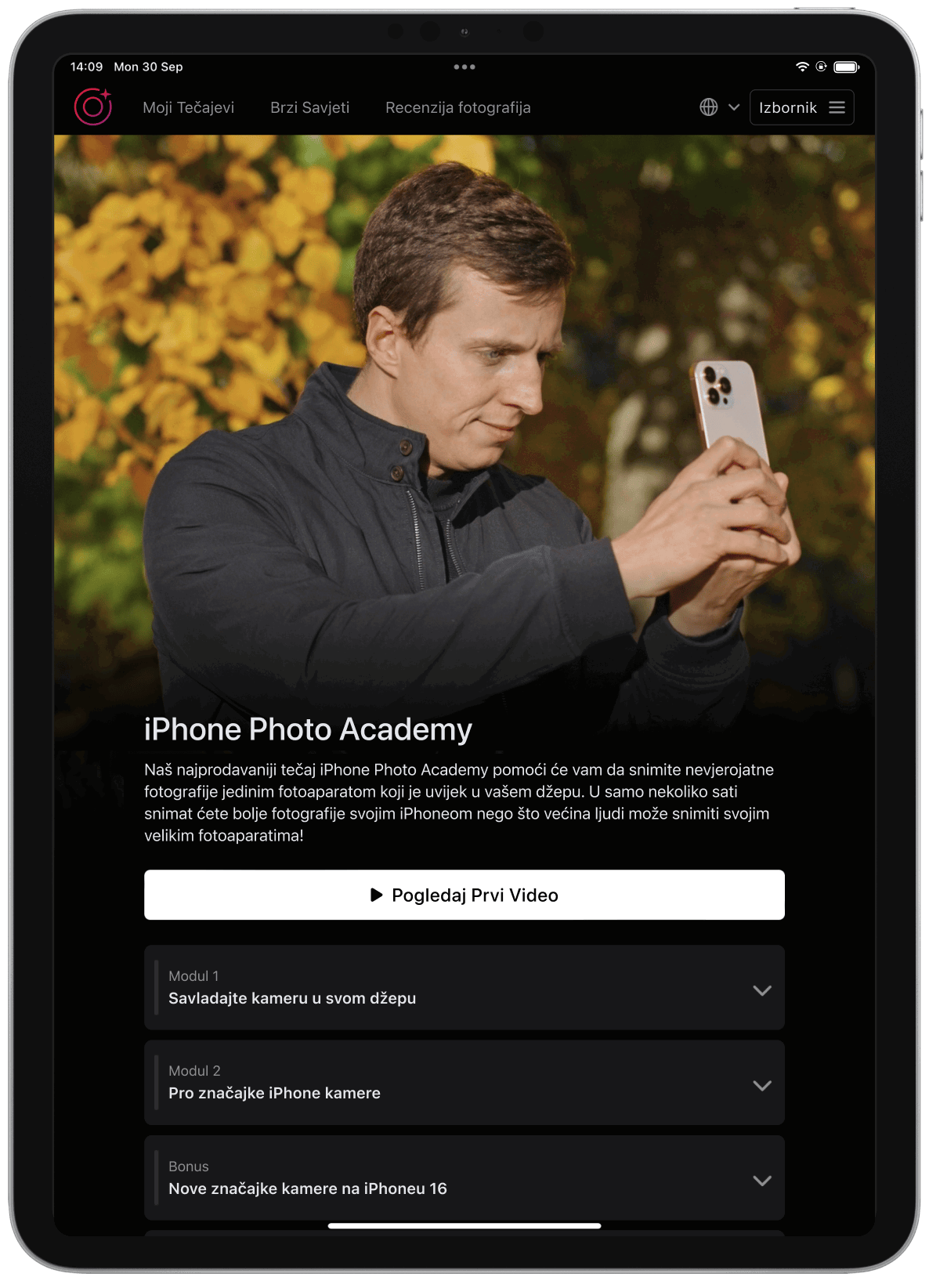 Course Portal iPad